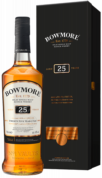 Bowmore 25 y.o. Islay single malt scotch whisky (gift box), 0.7л